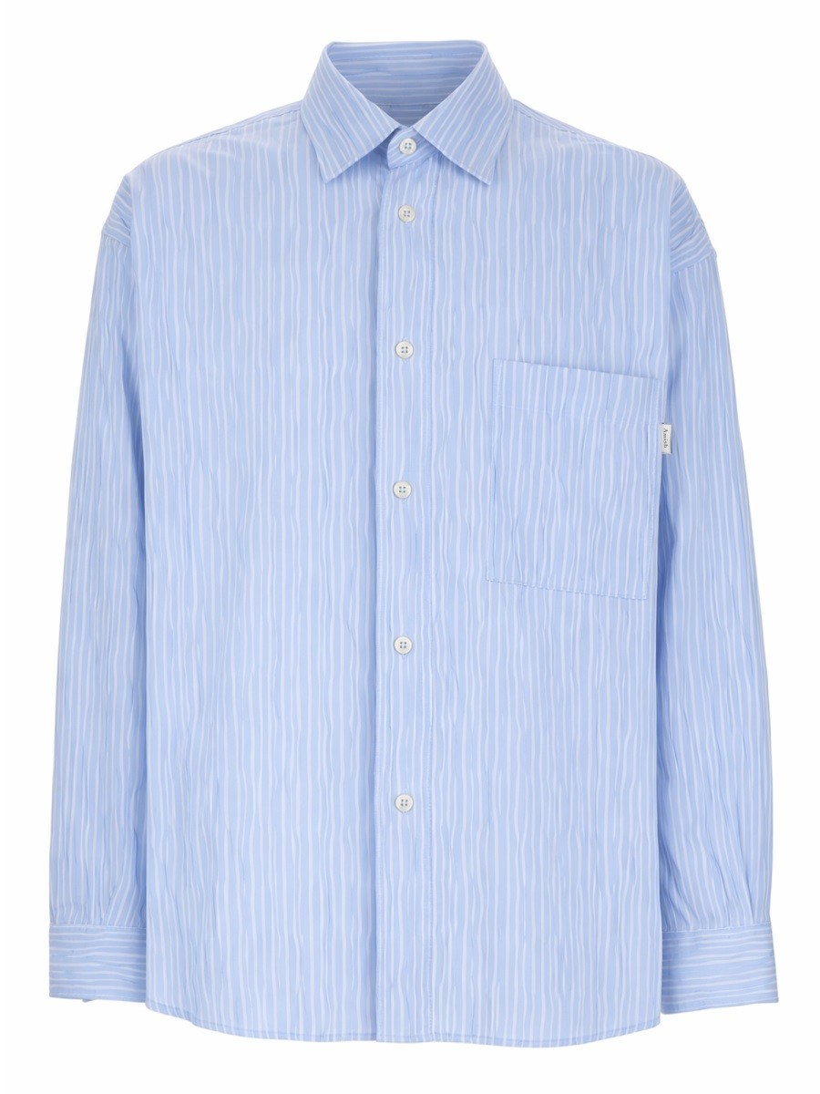 CAMICIA IN COTONE "CRINCKLE"