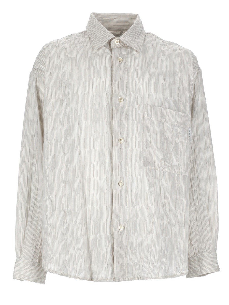CAMICIA IN COTONE "CRINCKLE"