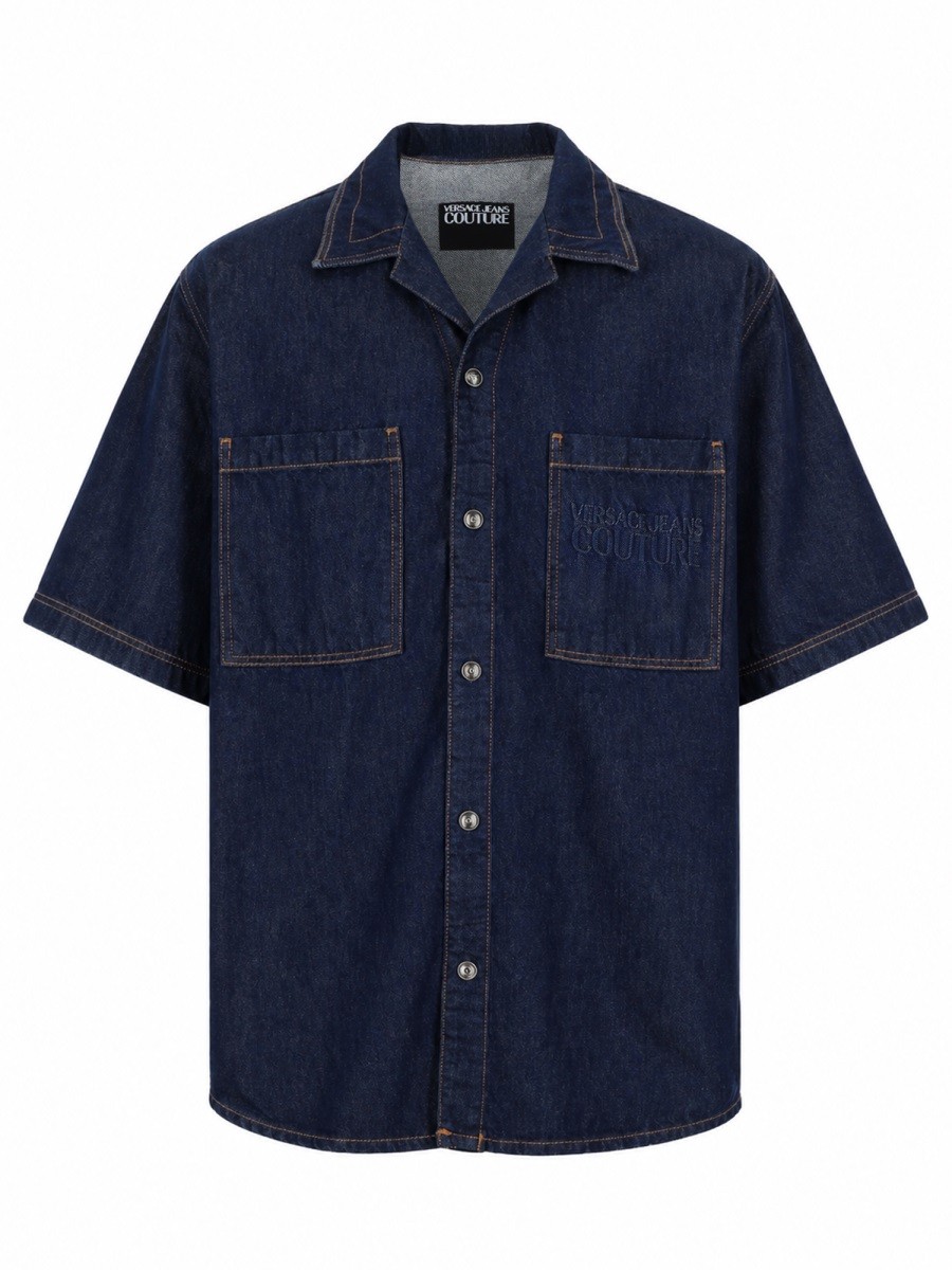 CAMICIA IN DENIM CON LOGO