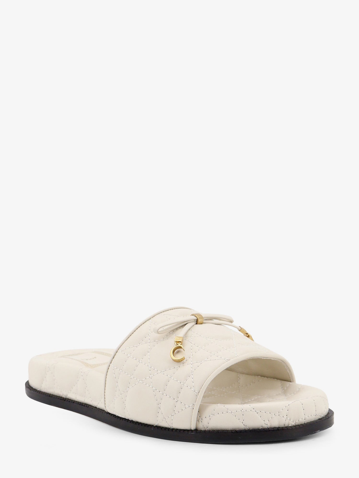 Cannage quilted leather sandals - Image 2