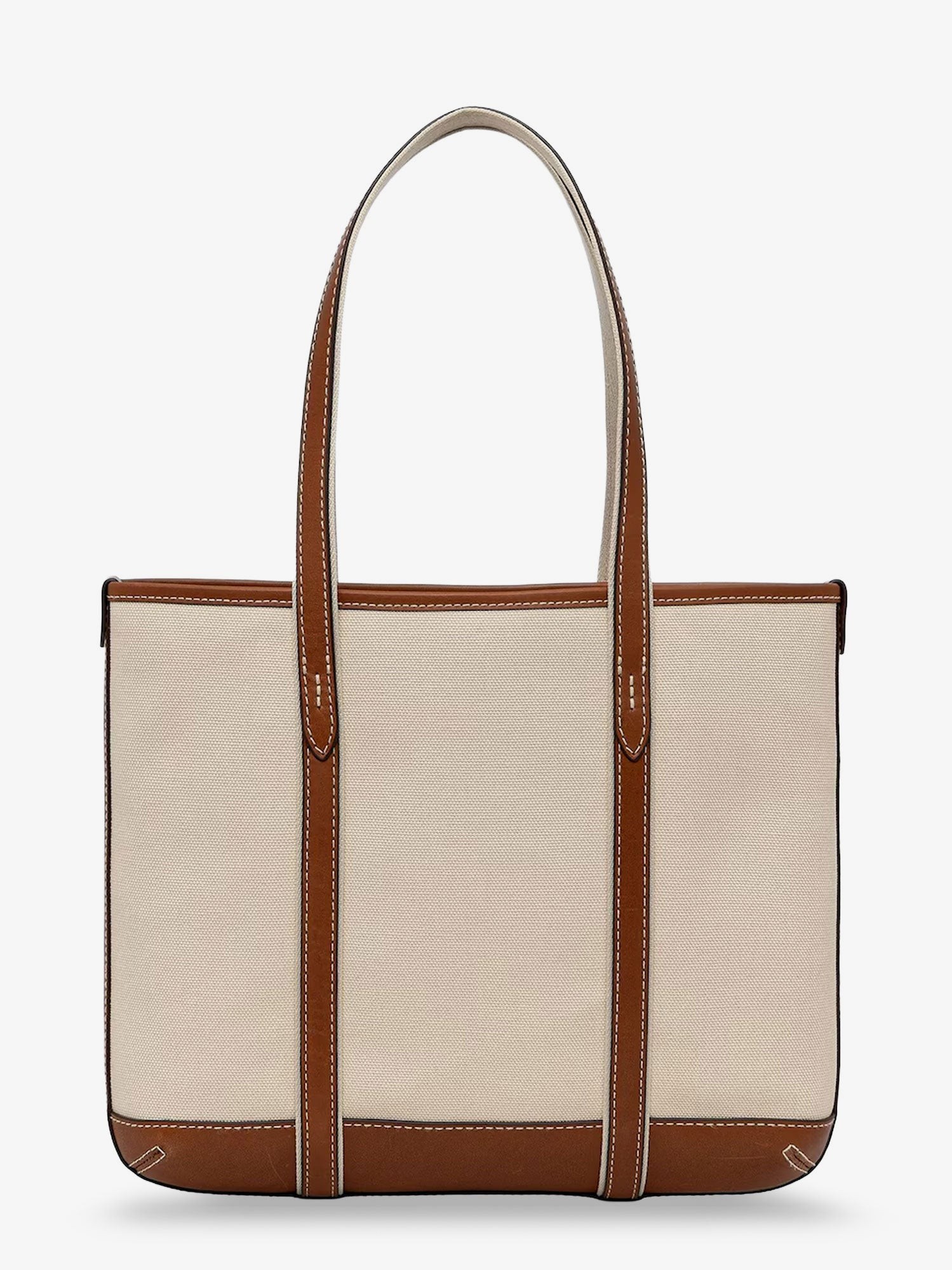 Canvas shoulder bag with embroidered logo on the front - Image 2