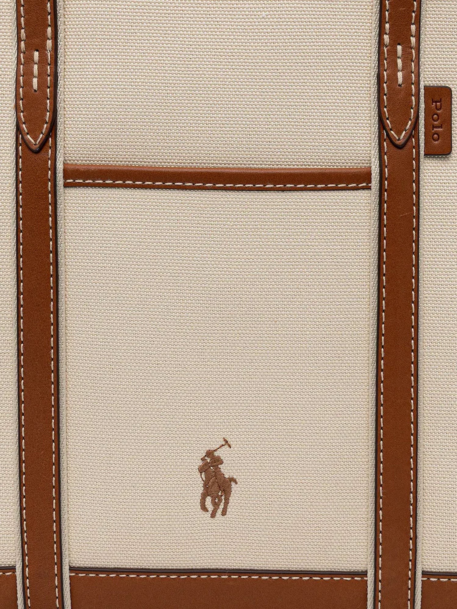 Canvas shoulder bag with embroidered logo on the front - Image 5