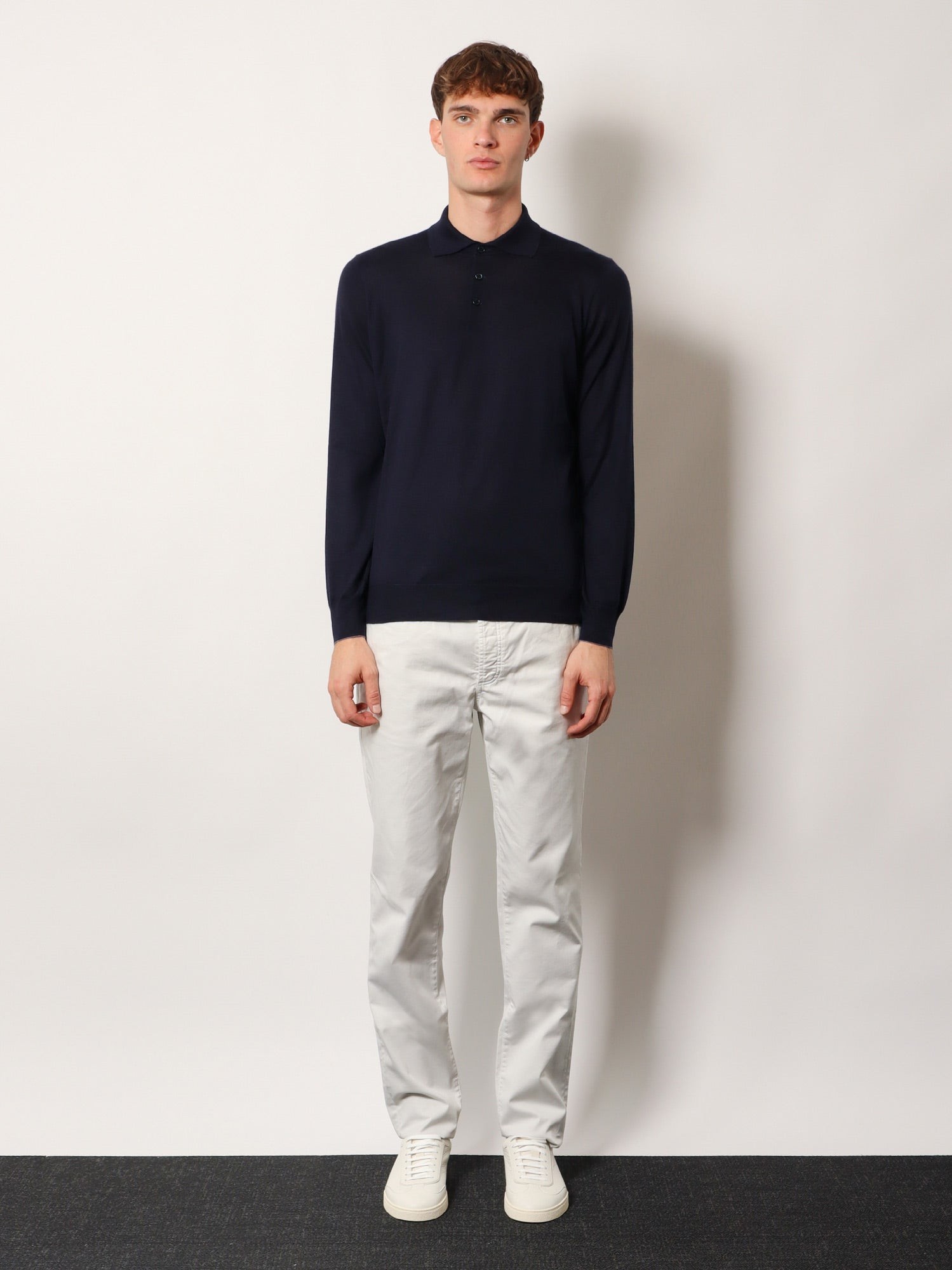 Cashmere and cotton polo shirt - Image 3