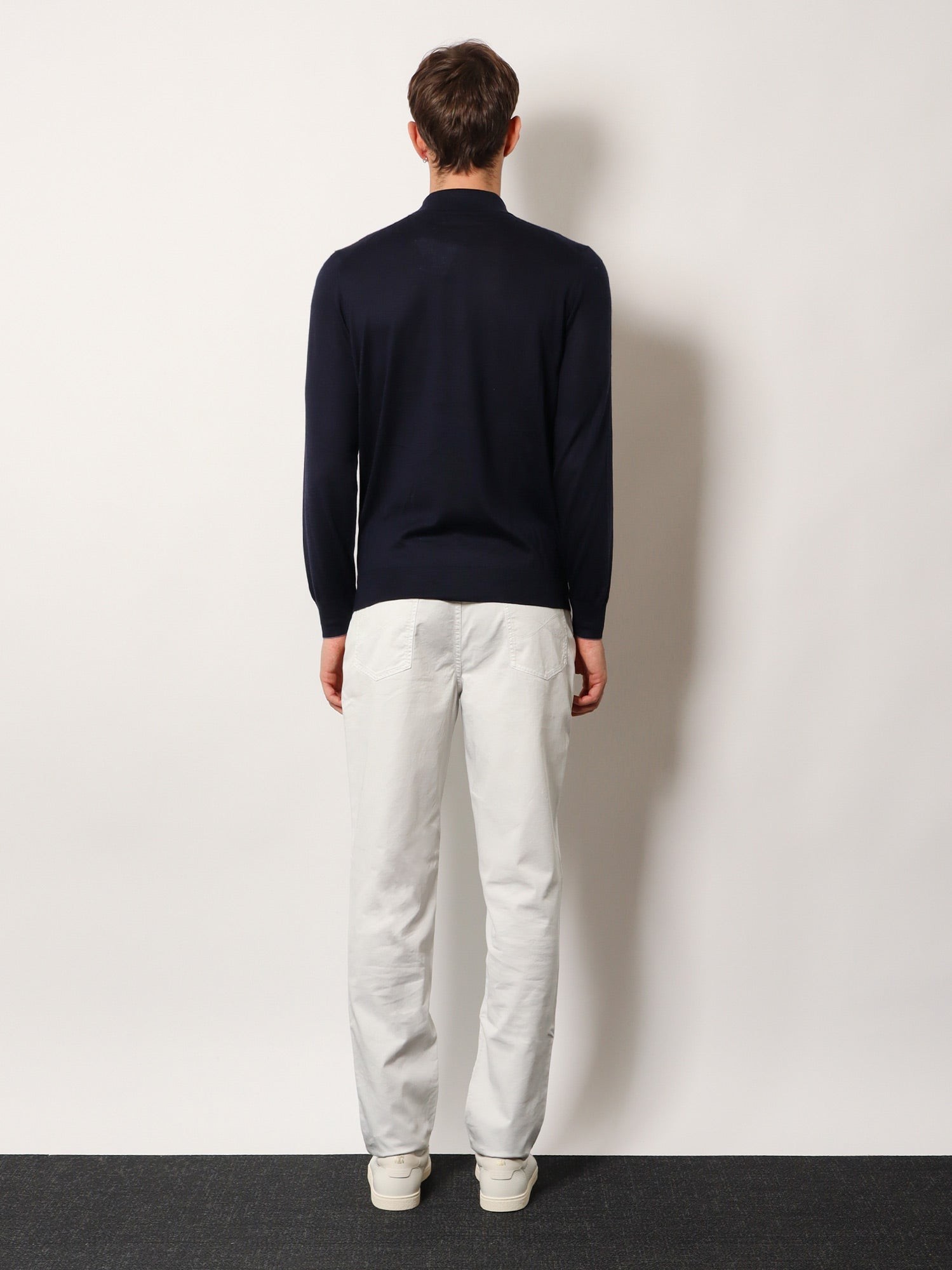 Cashmere and cotton polo shirt - Image 4