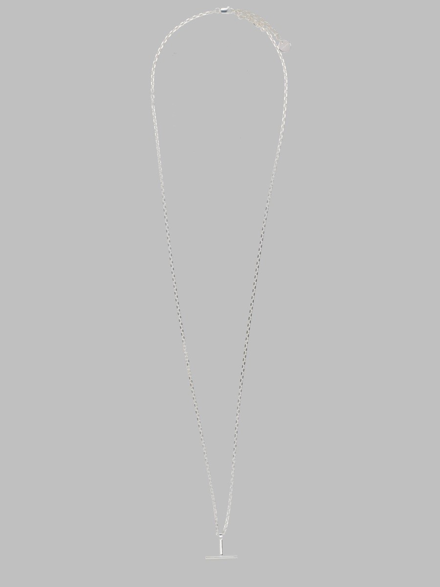 COLLANA A CIONDOLO A T IN ARGENTO