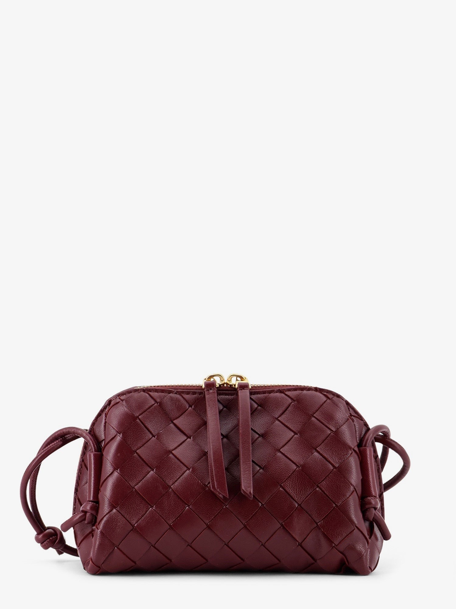 Concert Pouch leather shoulder bag with Intrecciato motif