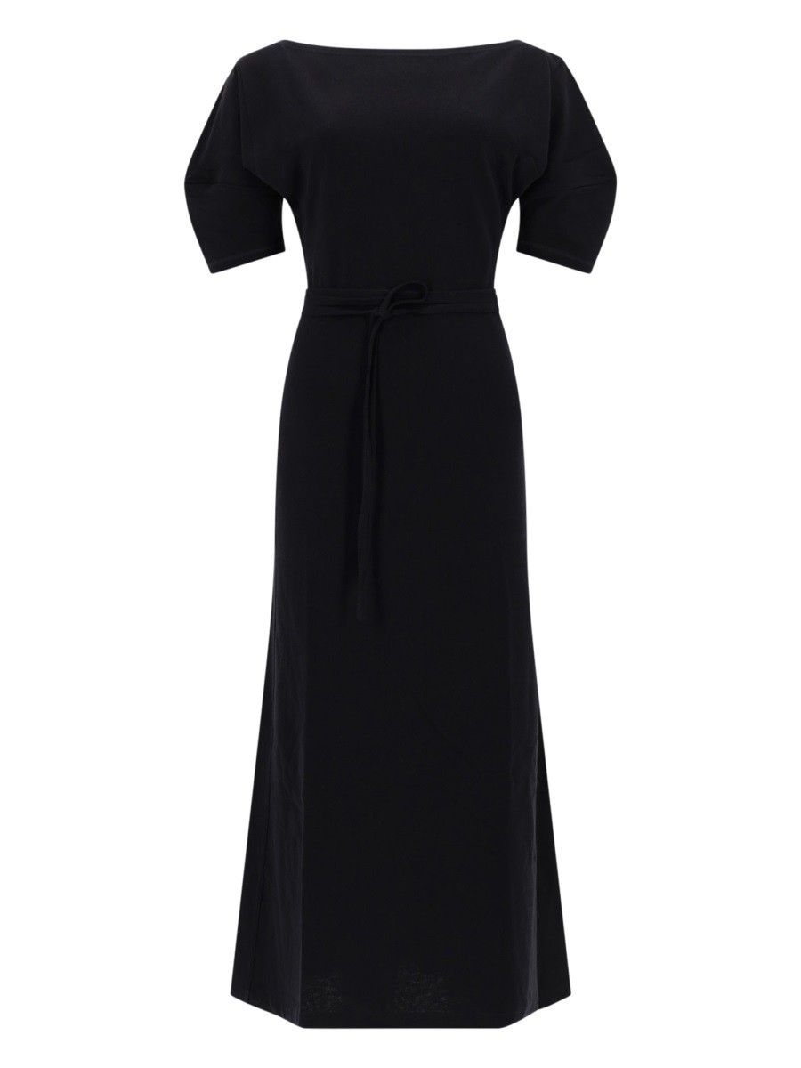 COTTON AND LINEN MIDI DRESS