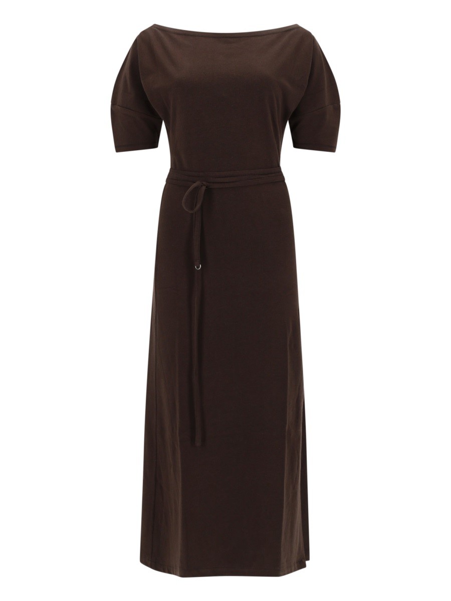 COTTON AND LINEN MIDI DRESS