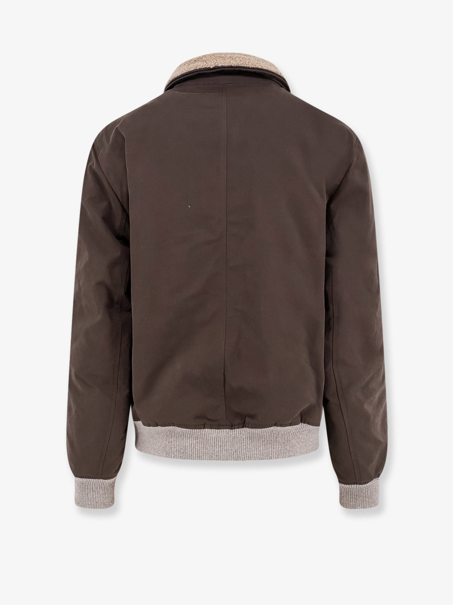 Cotton blend jacket with fur collar - Image 2