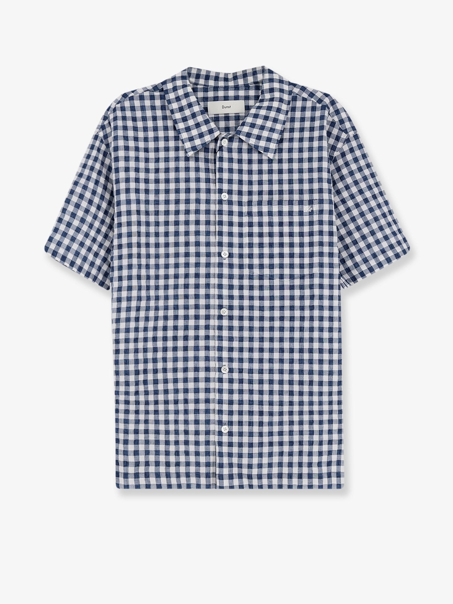 Cotton blend shirt with check pattern