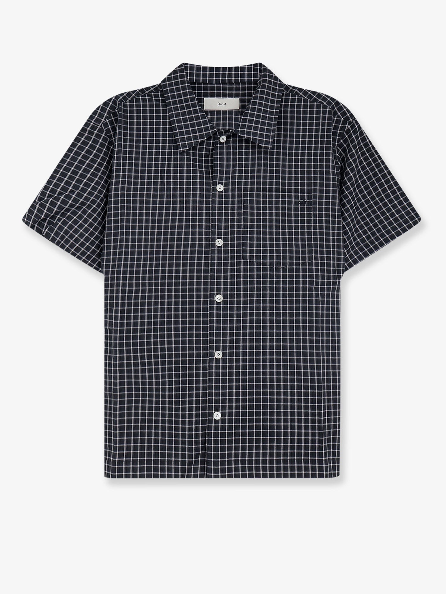 Cotton blend shirt with check pattern