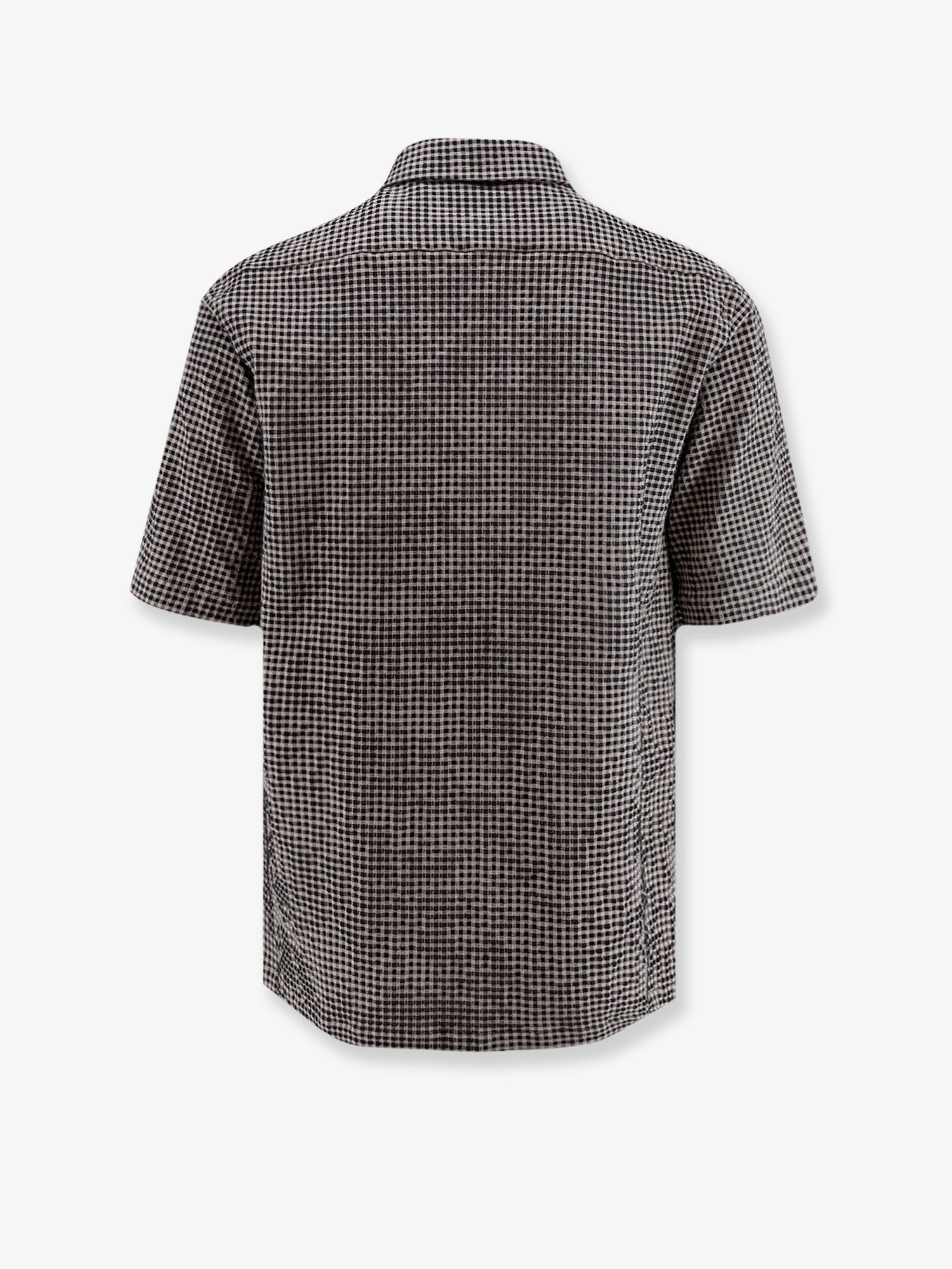 Cotton blend shirt with checked pattern - Image 2