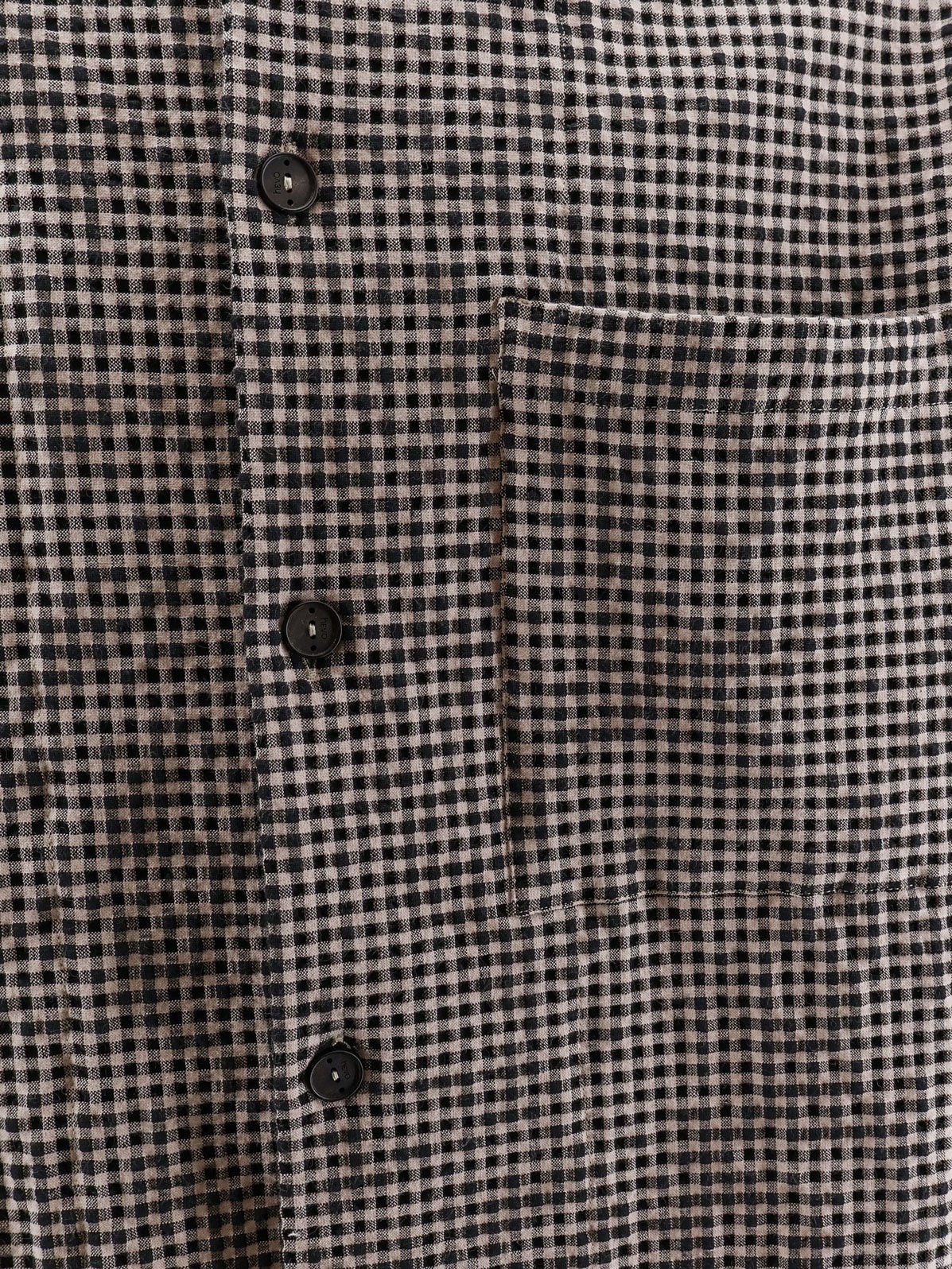 Cotton blend shirt with checked pattern - Image 3