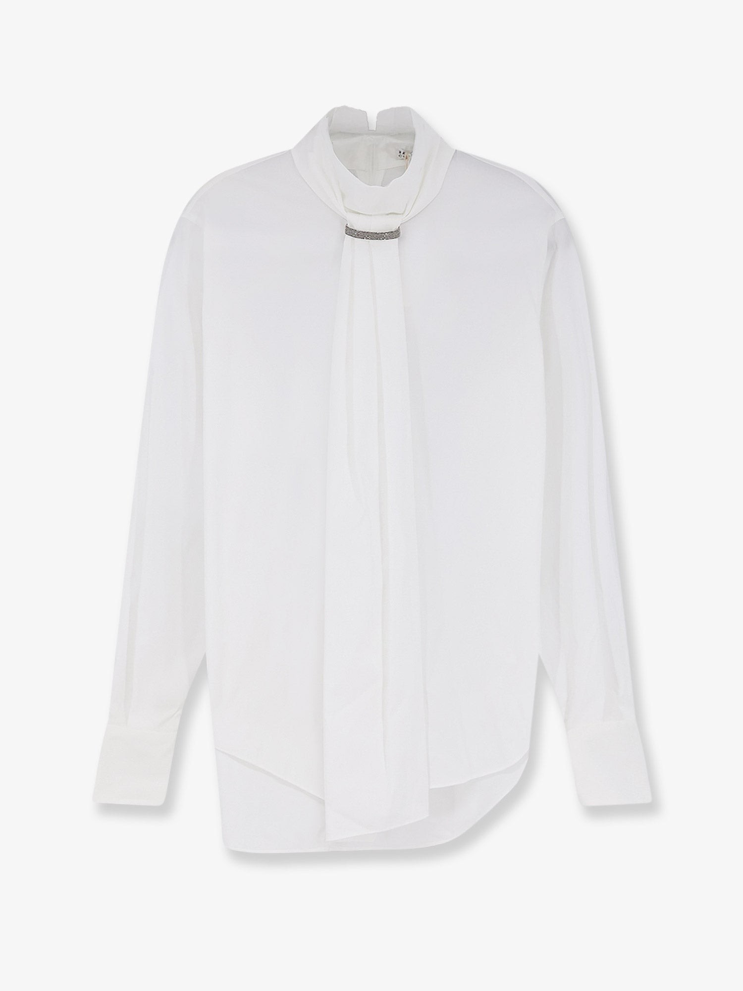 Cotton blend shirt with Monili detail