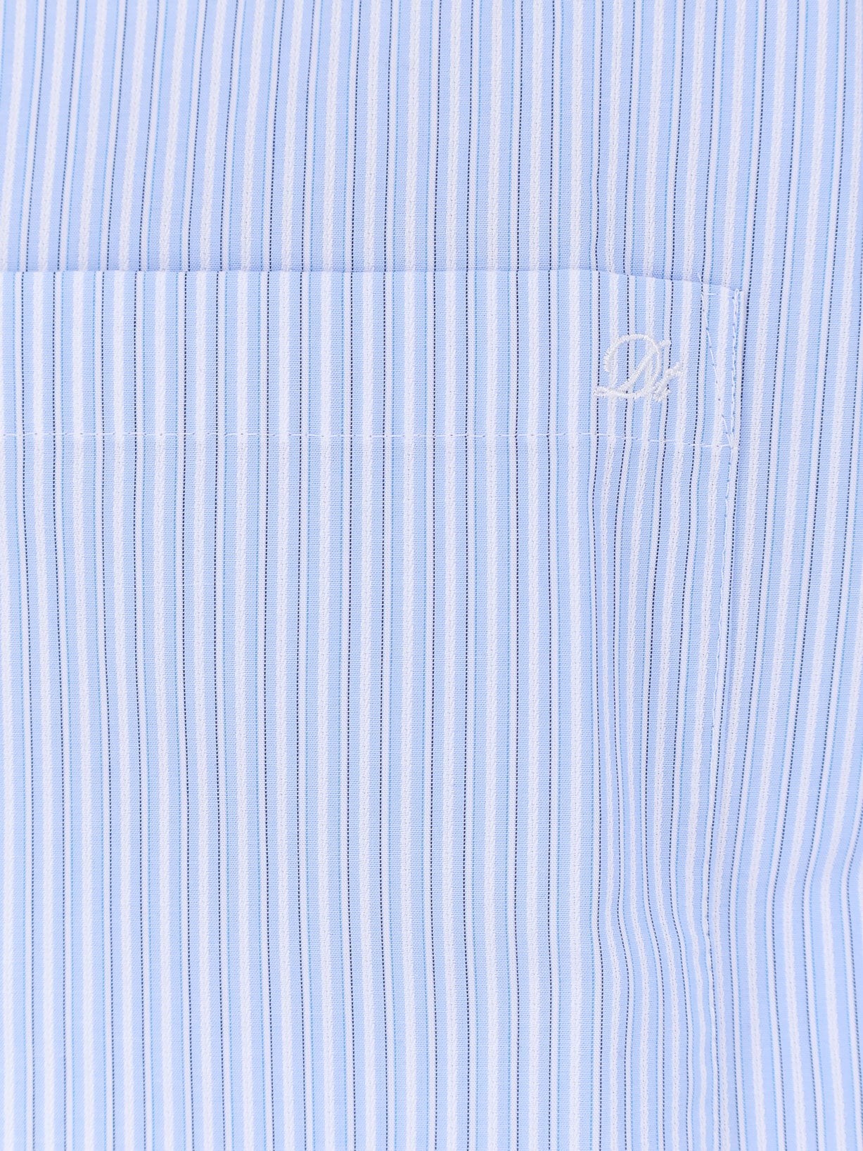 Cotton blend shirt with striped pattern - Image 3