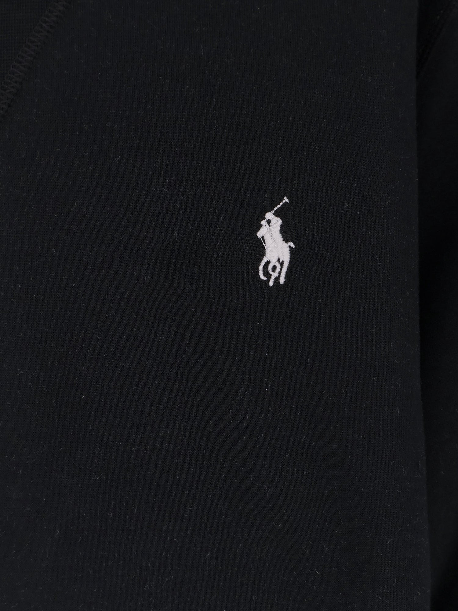 Cotton blend sweatshirt with front embroidered logo - Image 3