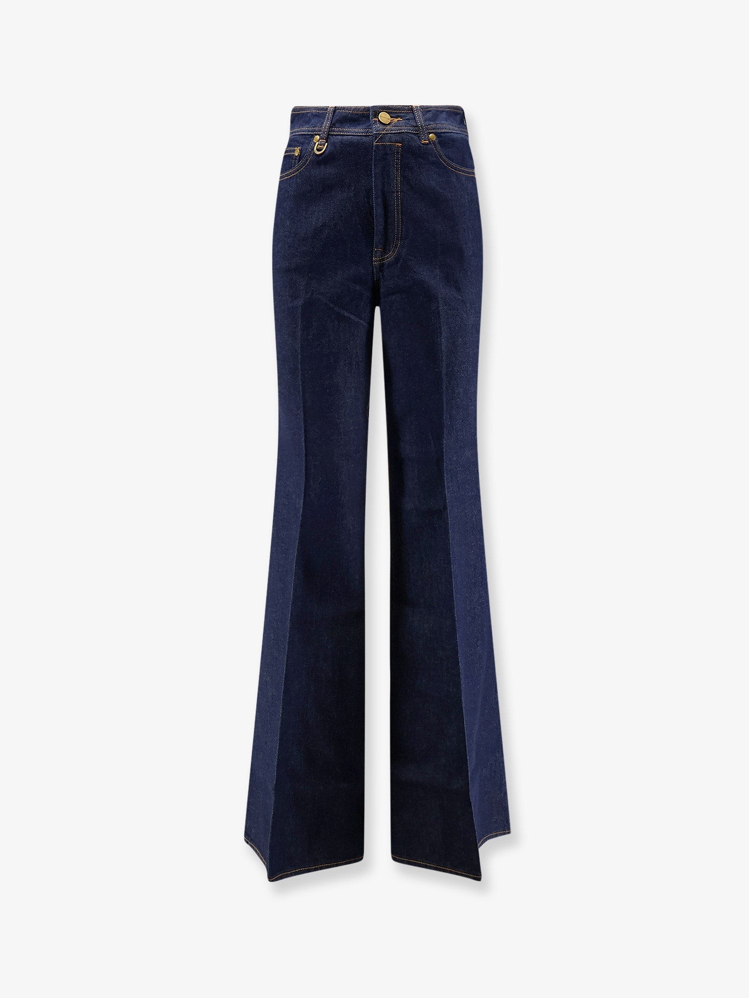 Cotton Denim Flare Jeans