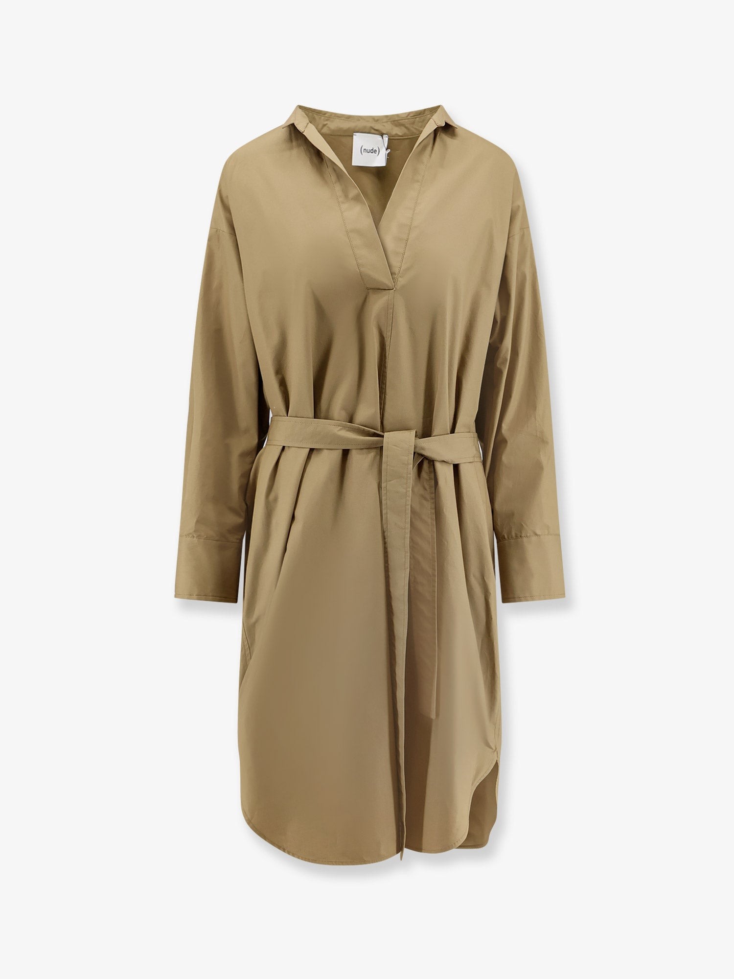 Cotton dress with belt