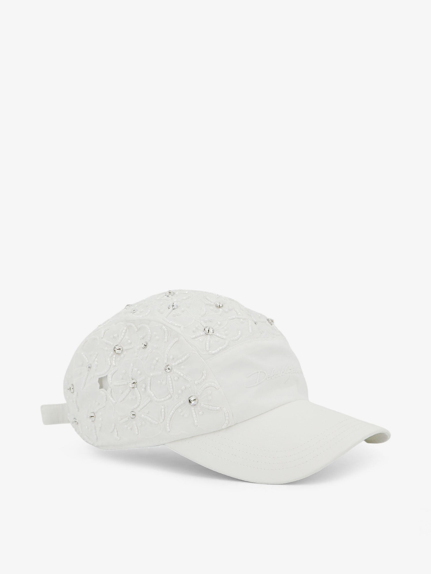 Cotton hat with all-over floral embroidery - Image 2