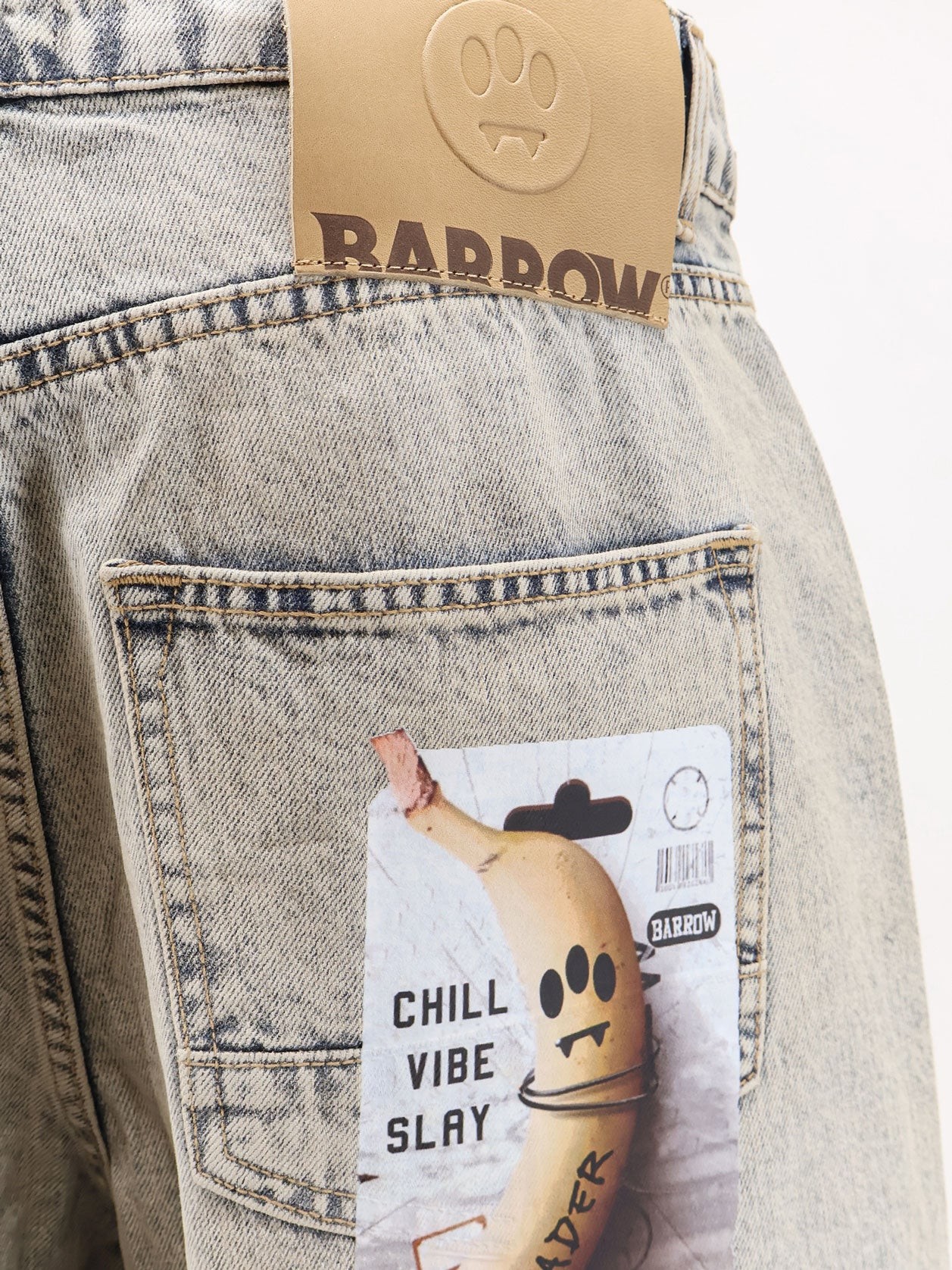 Cotton jeans with all-over print - Image 3