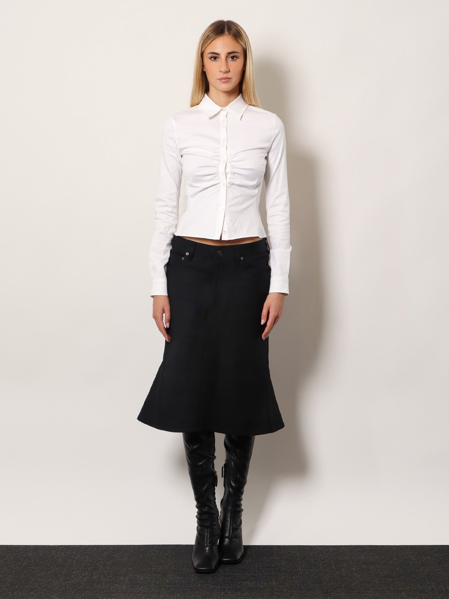 Cotton Midi Skirt - Image 2