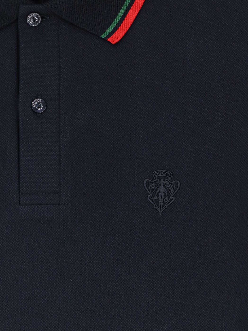 Cotton polo shirt with embroidered logo on the front - Image 3