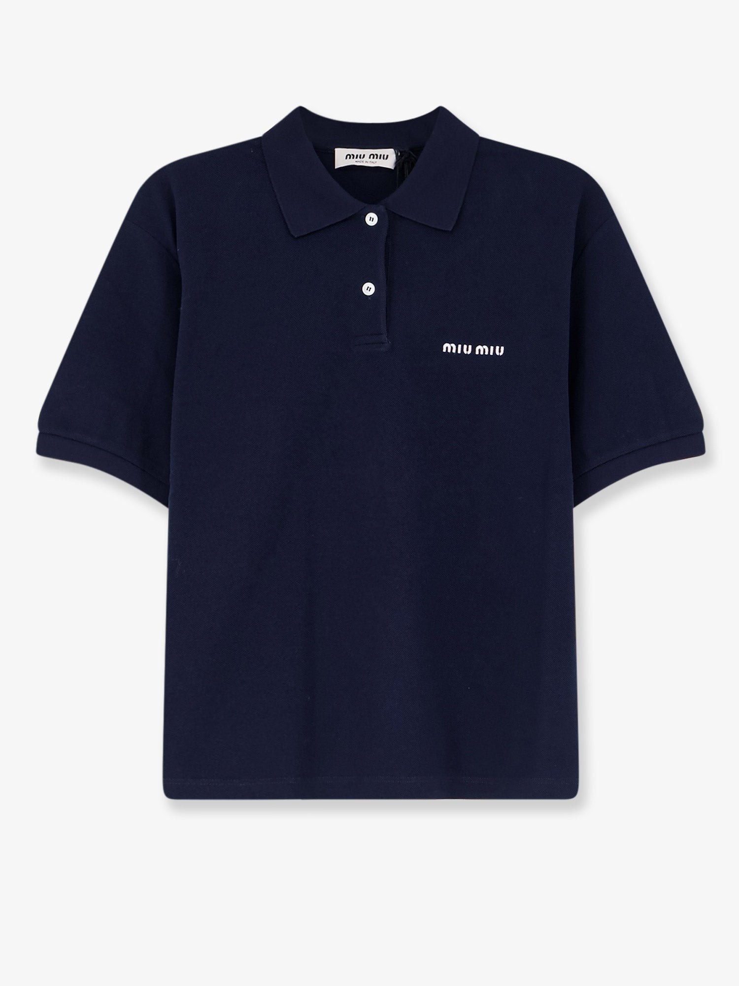 Cotton polo shirt with front embroidered logo