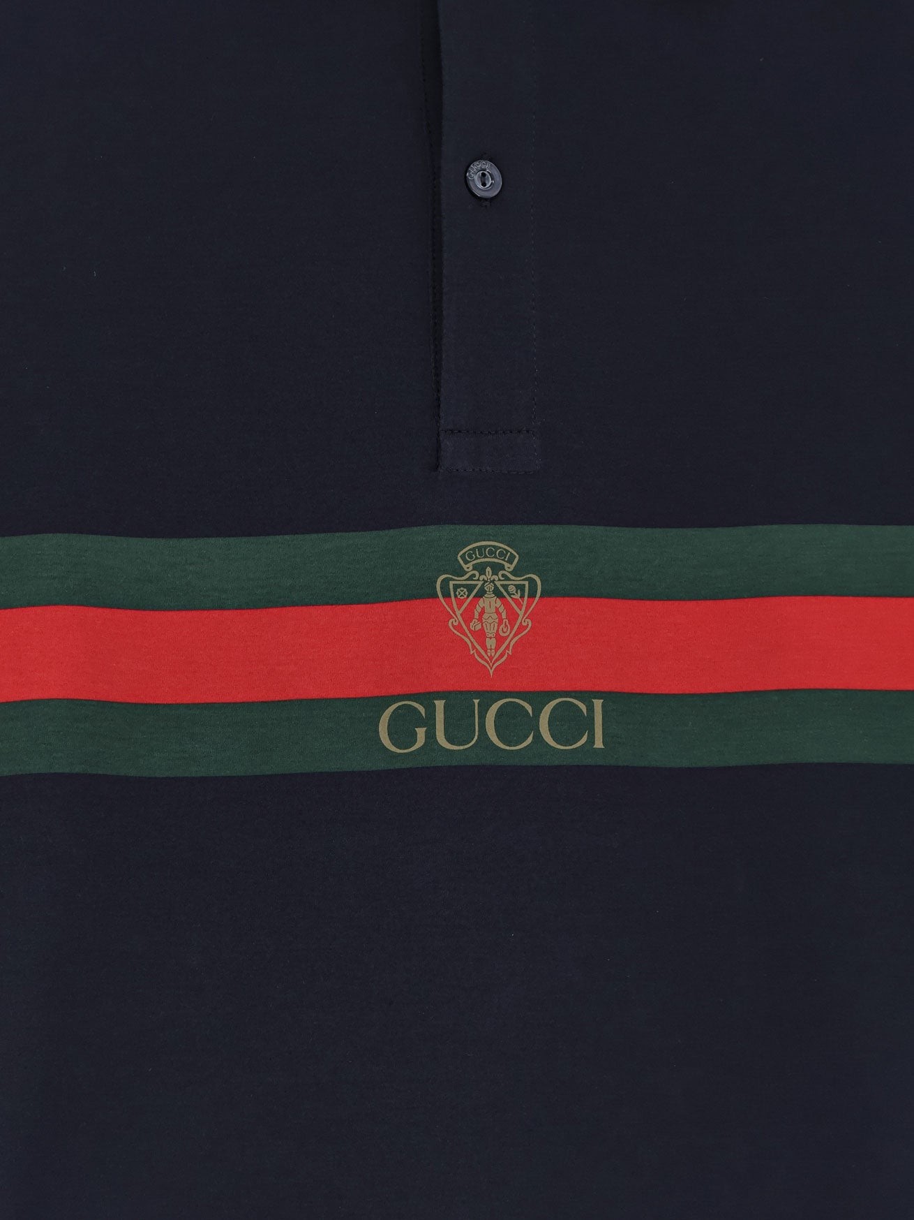 Cotton polo shirt with Web print on the front - Image 3