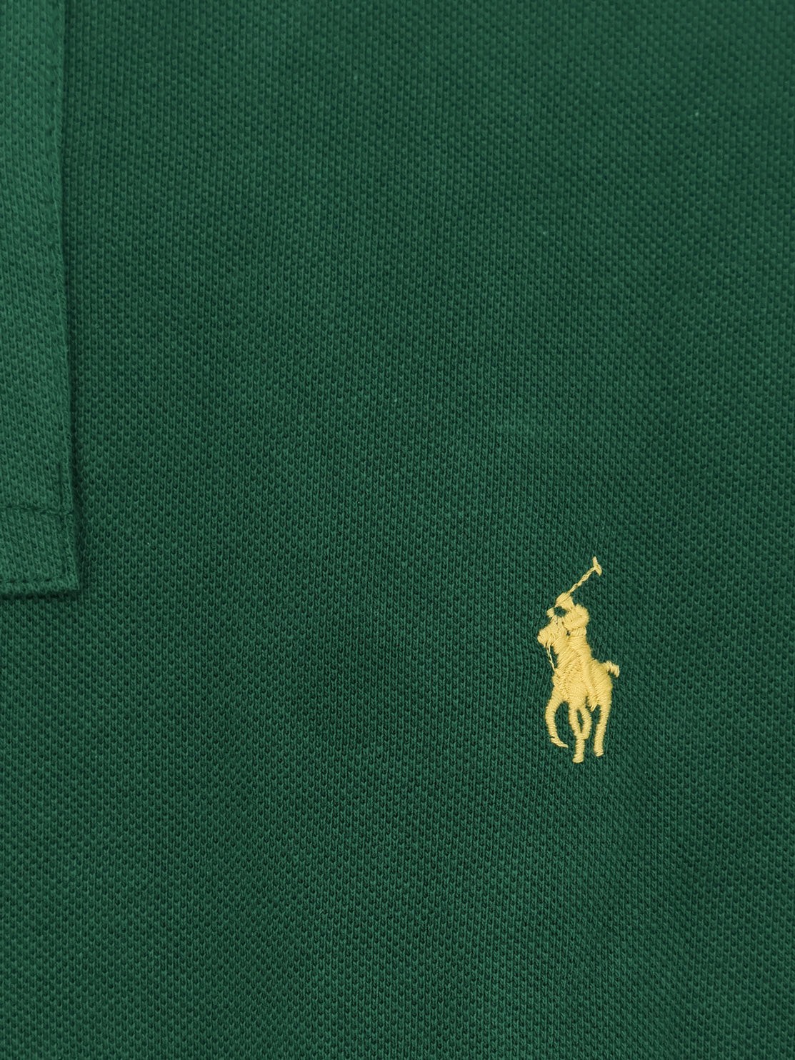 Cotton polo with front logo embroidery - Image 3
