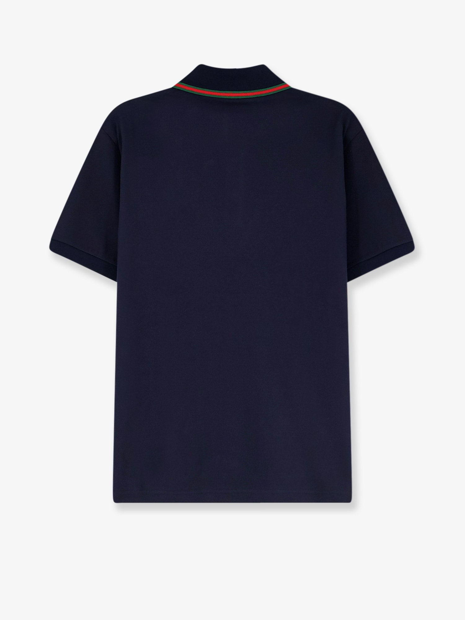 Cotton polo with Nastro Web detail on the collar - Image 2