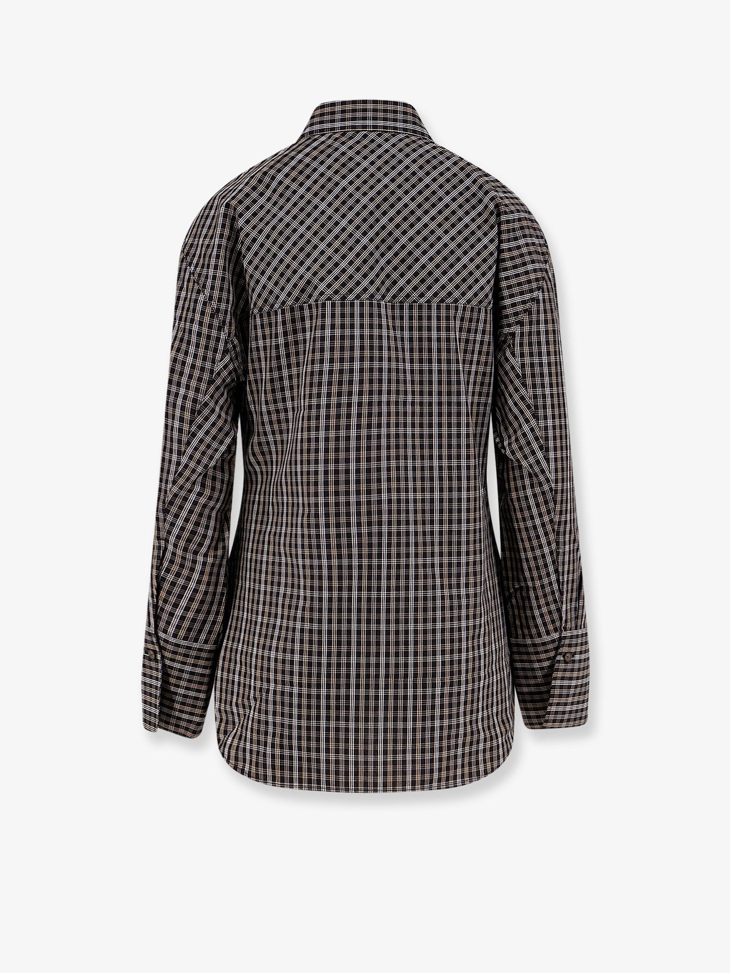 Cotton shirt with check pattern - Image 4