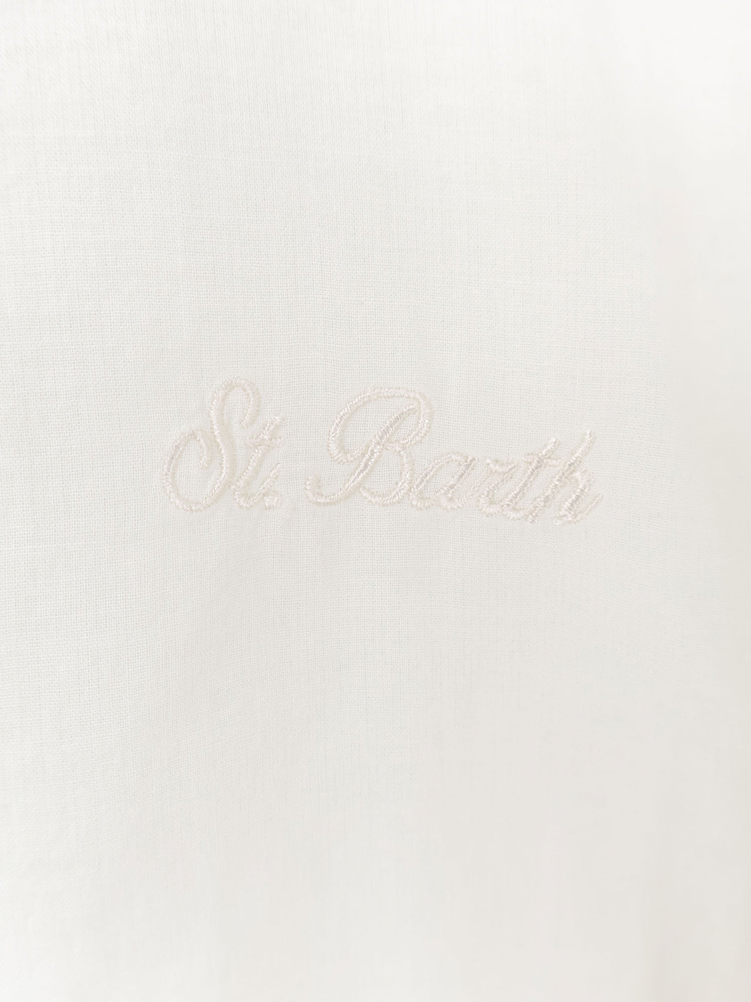 Cotton shirt with front embroidered logo - Image 4