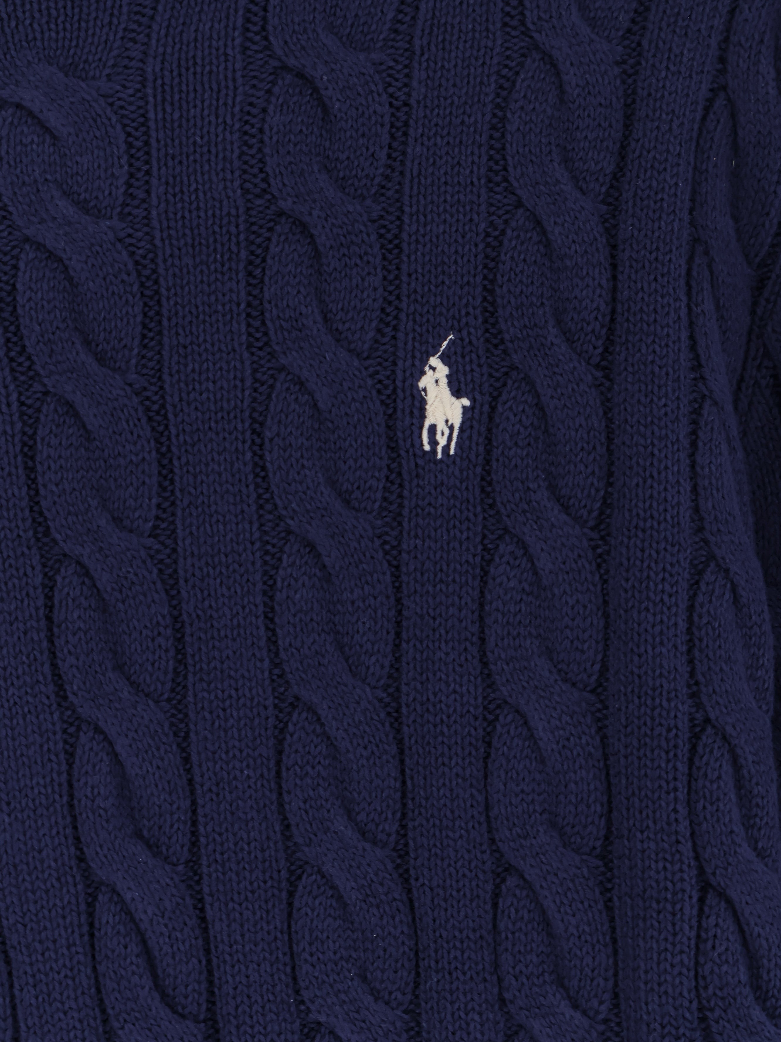 Cotton sweater with embroidered logo on the front - Image 3