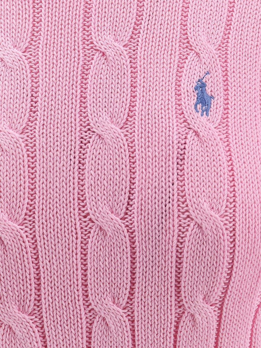Cotton sweater with embroidered logo on the front - Image 3