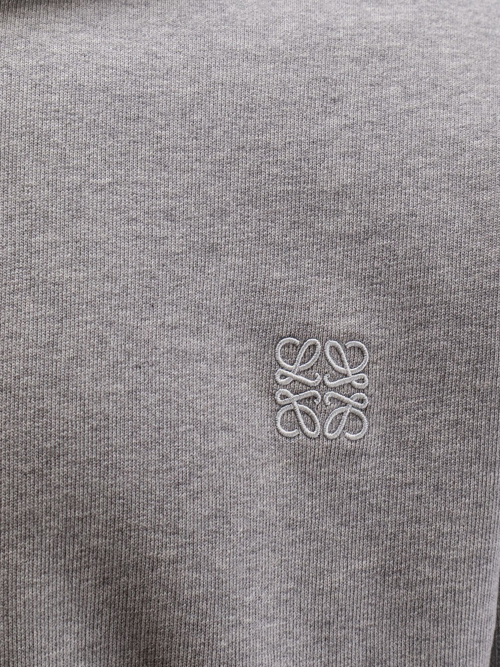 Cotton sweatshirt with front embroidered logo - Image 3