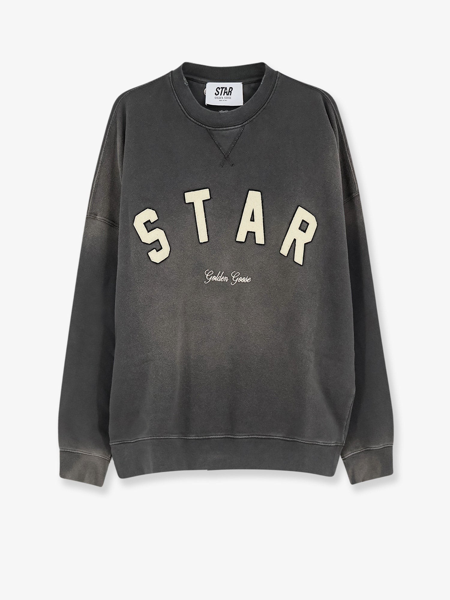 Cotton sweatshirt with front logo
