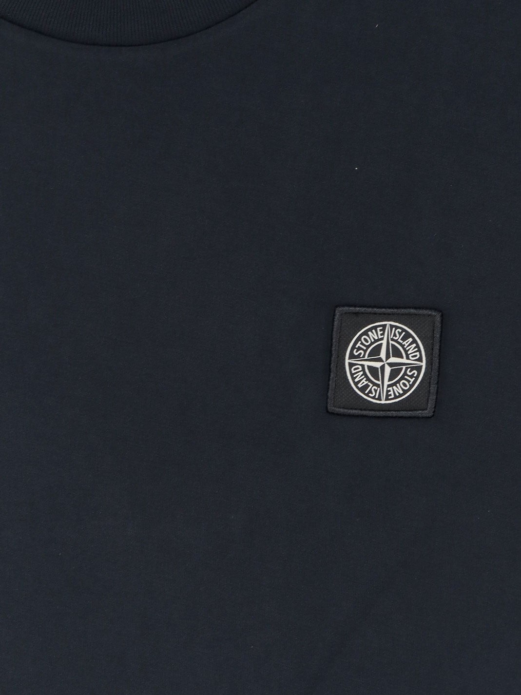Cotton T-shirt with front logo patch - Image 3