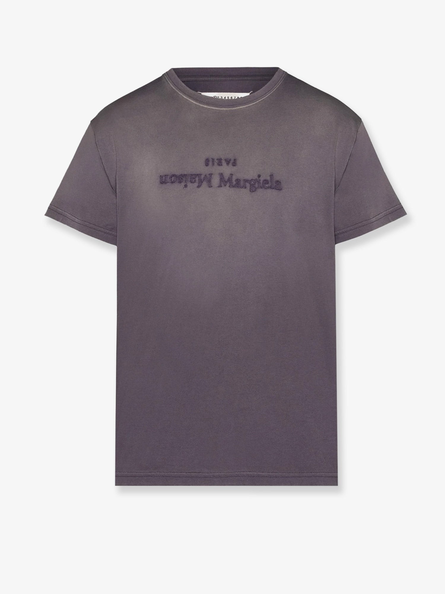 Cotton T-shirt with rewashed effect