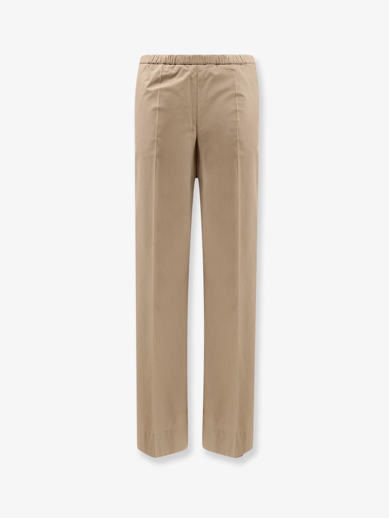 Cotton trousers with logo patch