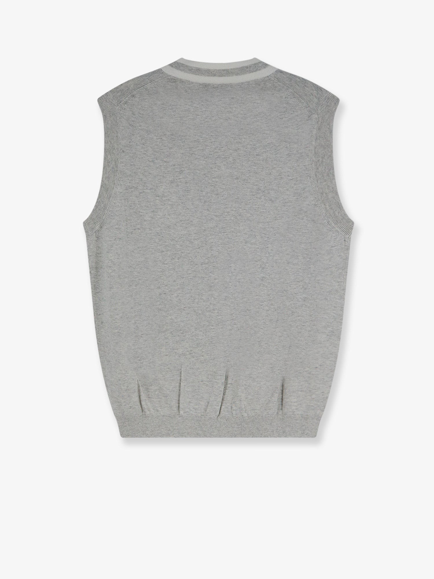 Cotton vest with front logo patch - Image 2