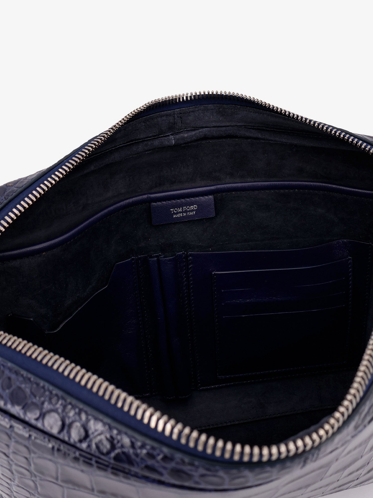 Croco print leather laptop pouch - Image 5