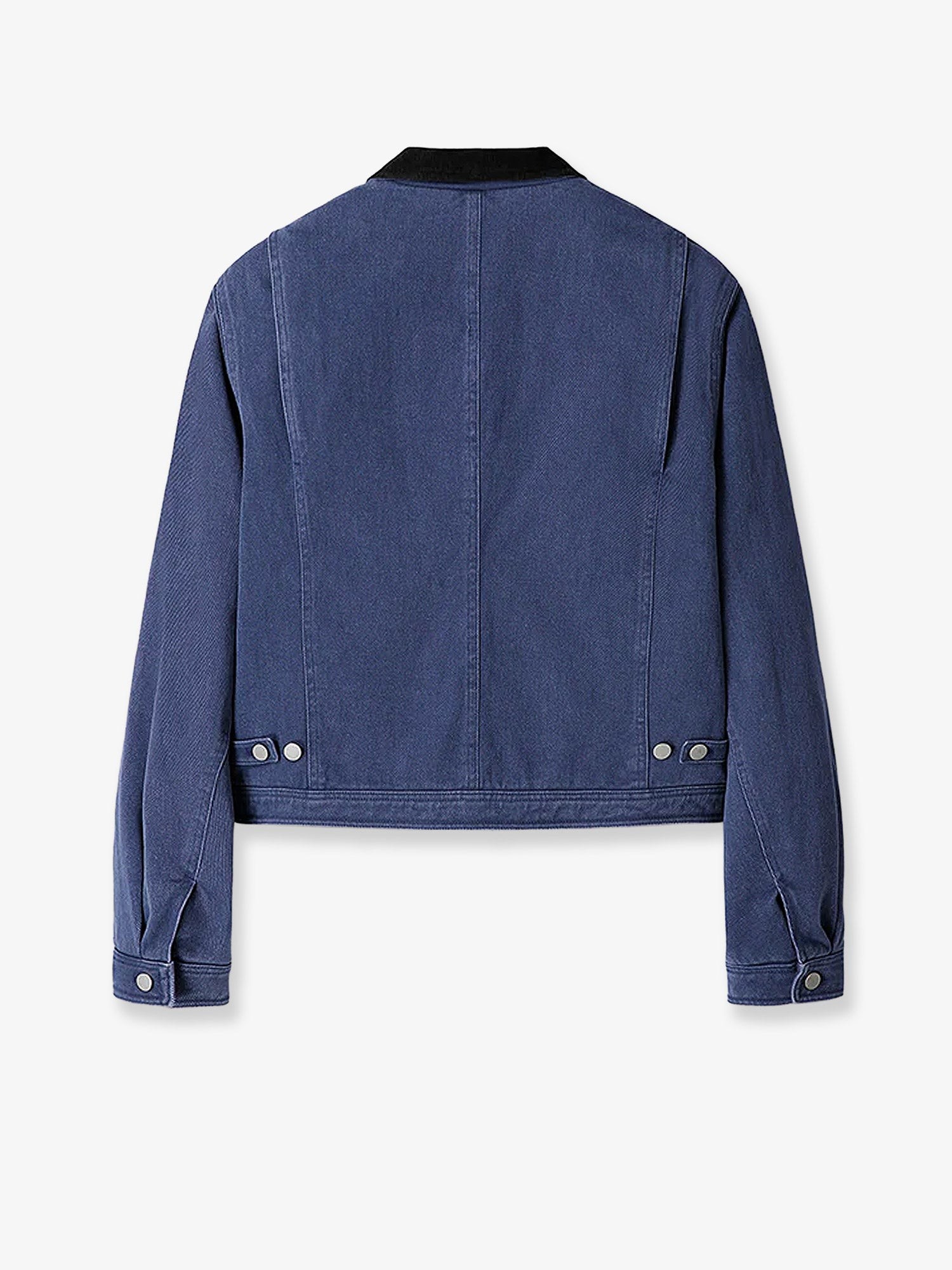 Crop fit blue denim jacket - Image 2