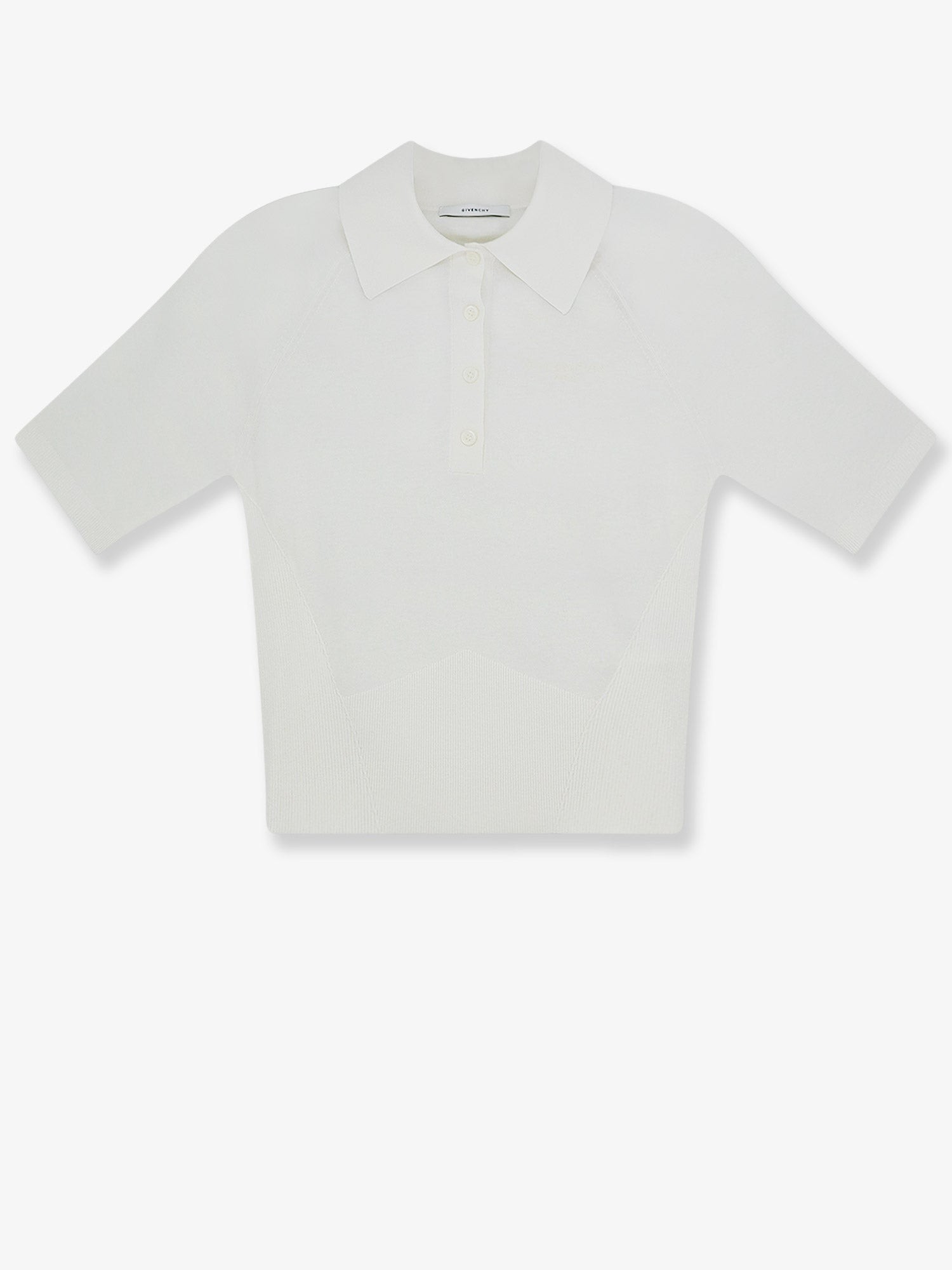 Cropped cotton and silk polo shirt