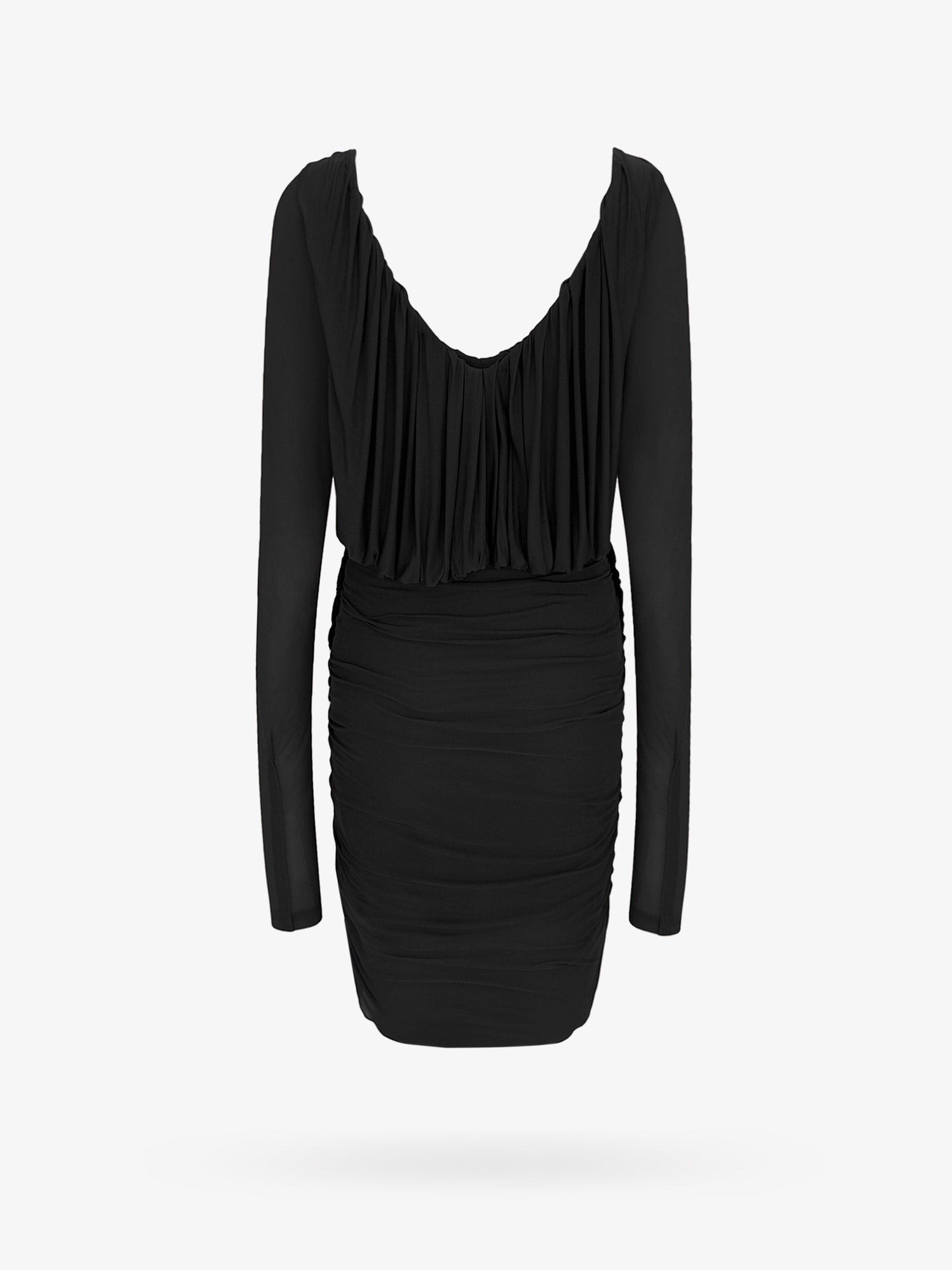 Cupro dress with drapery - Image 5