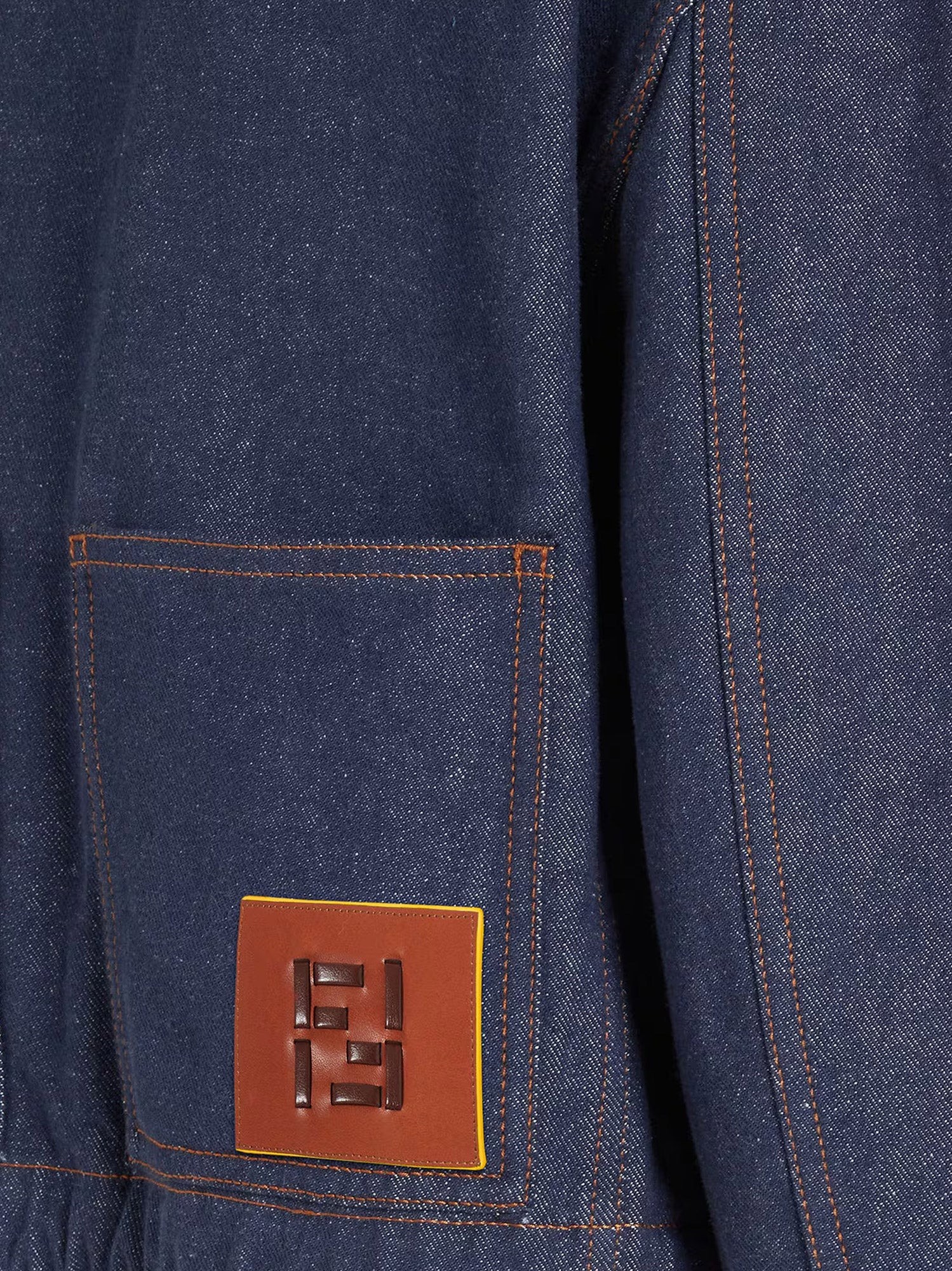 Denim jacket with front embroidered logo - Image 3