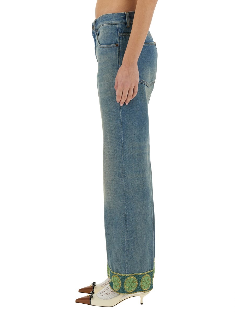DENIM PANTS WITH JACQUARD EDGES - Image 3