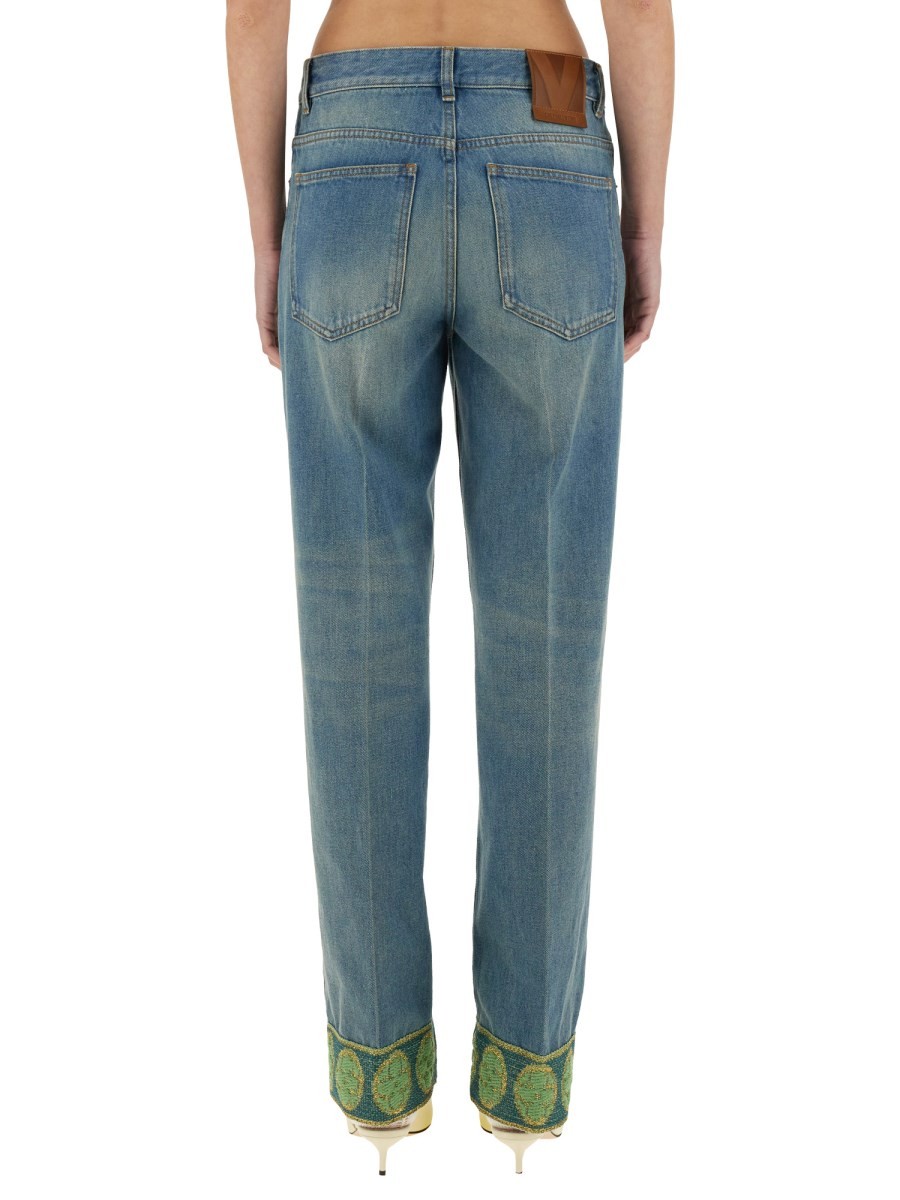 DENIM PANTS WITH JACQUARD EDGES - Image 4