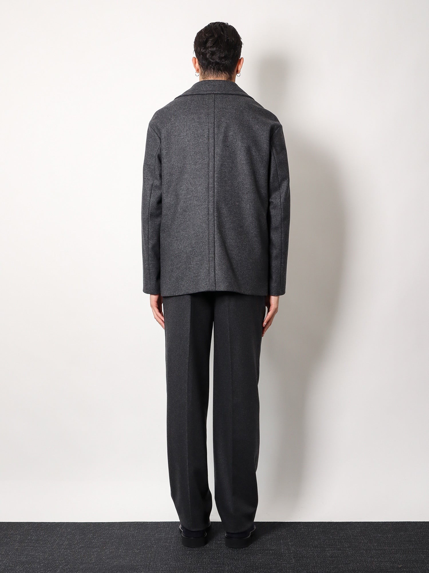 Double-breasted virgin wool blend coat - Image 3
