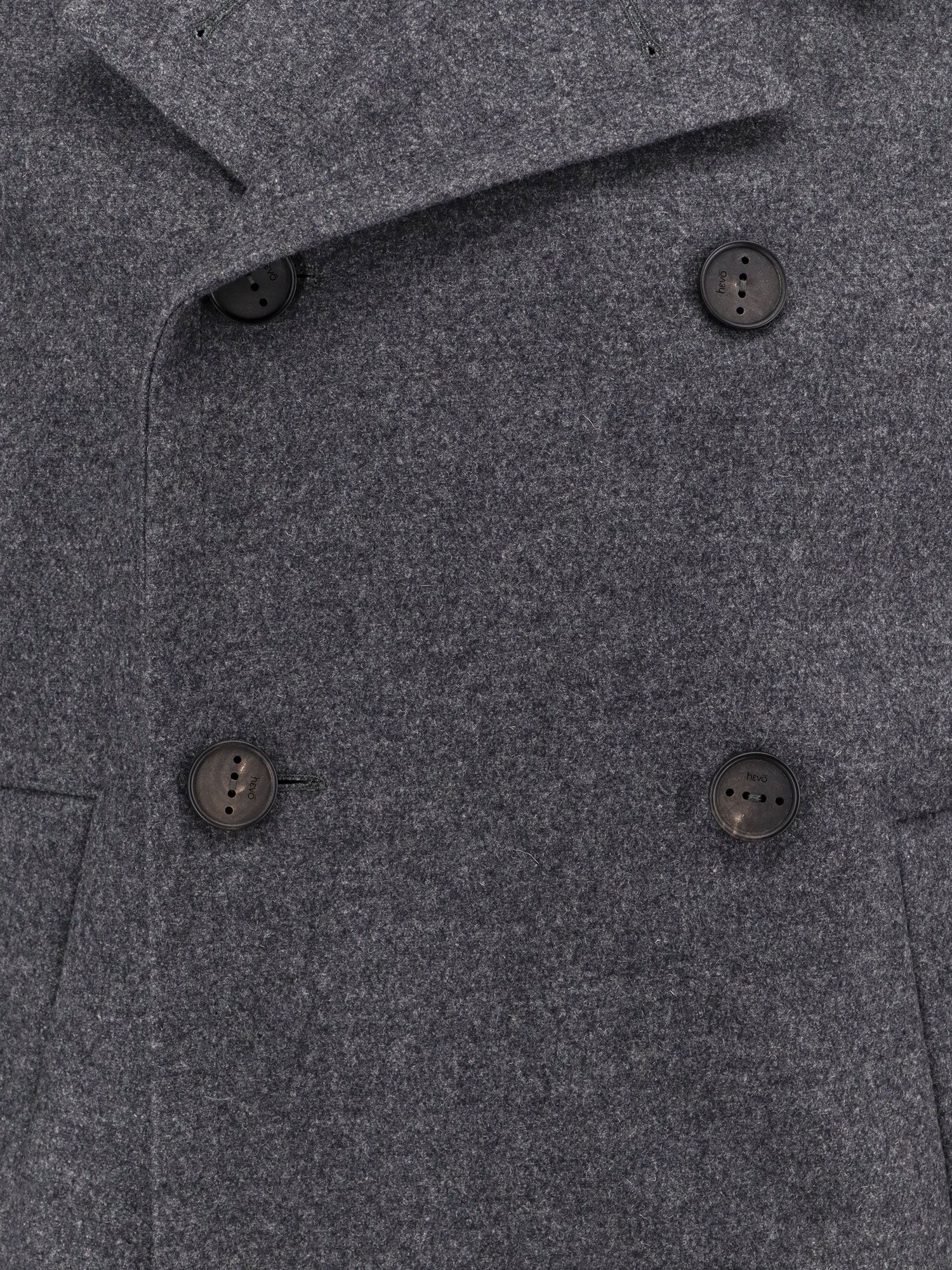Double-breasted virgin wool blend coat - Image 4