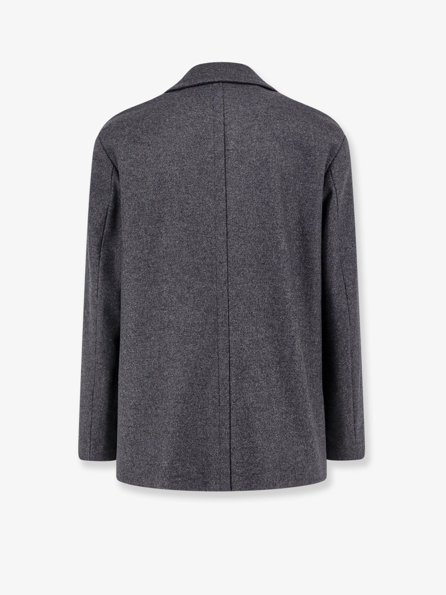 Double-breasted virgin wool blend coat - Image 5